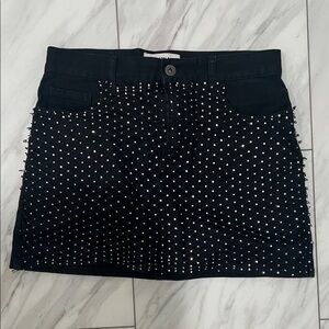 Pistola Black Studded Mini Skirt